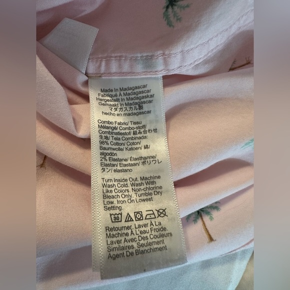 J.Crew Flex Washed Mens Short Sleeve Button Shirt Sz.M-Slim/Palm Tree Print (E)5 - Picture 9 of 10